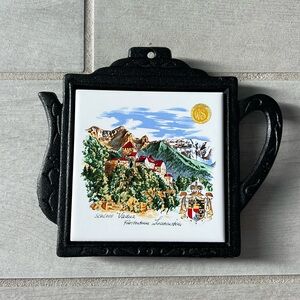 - Vintage Villeroy & Boch Furstenberg Liechtenstein Pewter Framed Trivet